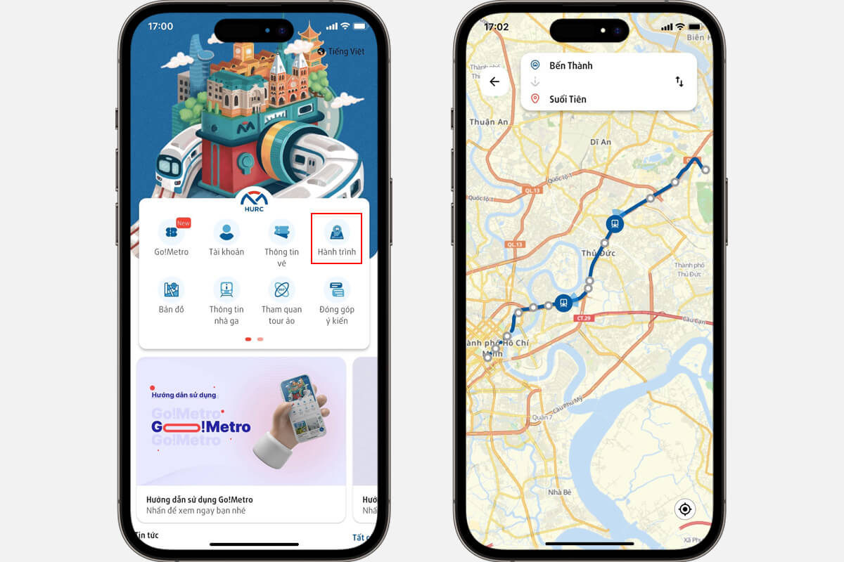 Cách sử dụng ứng dụng Metro HCMC - Hình 3