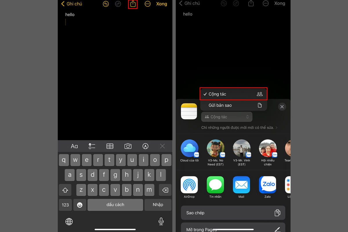 Cách sửa file ghi chú cùng lúc trên iPhone chi tiết và đơn giản nhất - Hình 1 Cách sửa file ghi chú cùng lúc trên iPhone - Hình 1