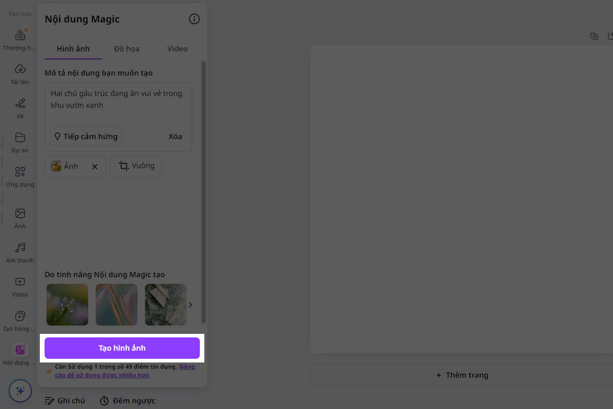 Cách tạo ảnh từ văn bản bằng Canva AI đơn giản nhưng không phải ai cũng biết - Hình 4 Cách tạo ảnh từ văn bản bằng Canva AI - Hình 4