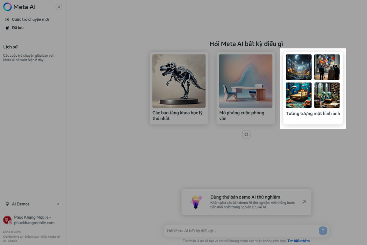 Cách tạo ảnh từ văn bản miễn phí bằng Meta AI mà không phải ai cũng biết - Hình 2 Cách tạo ảnh từ văn bản miễn phí bằng Meta AI - Hình 2