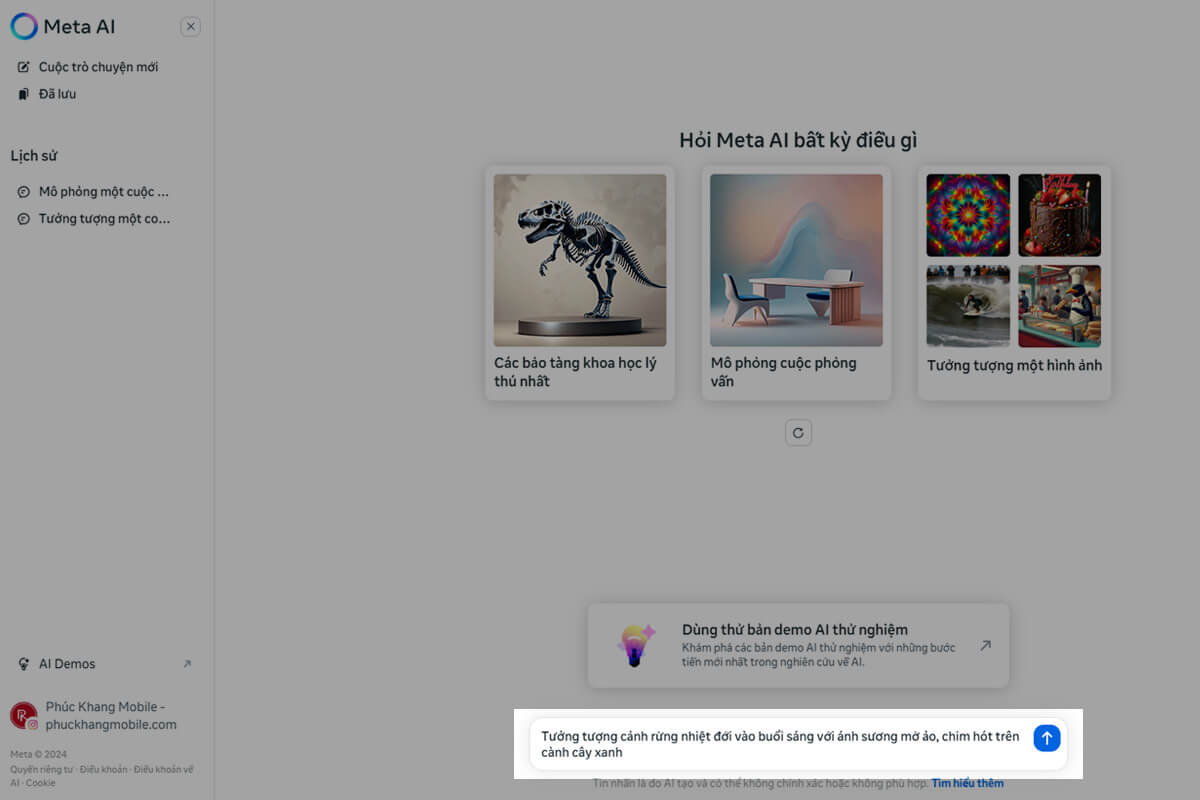 Cách tạo ảnh từ văn bản miễn phí bằng Meta AI mà không phải ai cũng biết - Hình 3 Cách tạo ảnh từ văn bản miễn phí bằng Meta AI - Hình 3