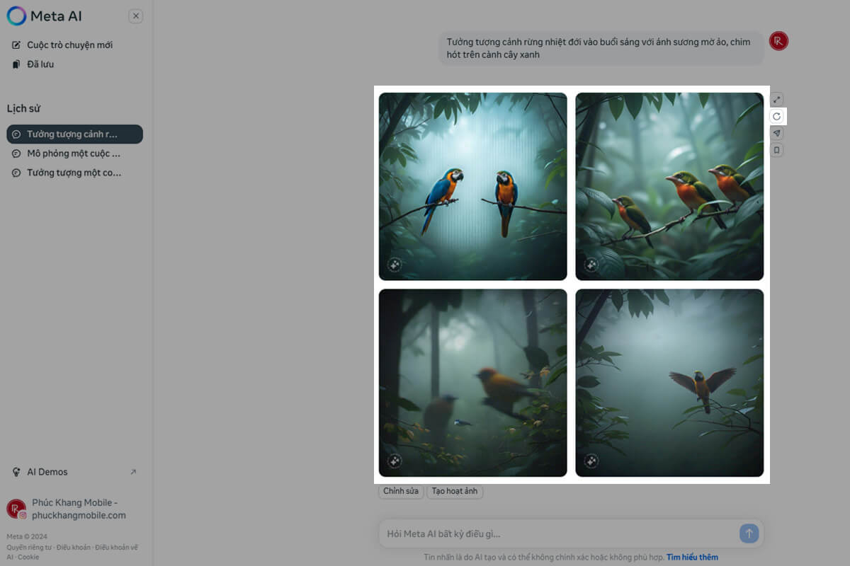 Cách tạo ảnh từ văn bản miễn phí bằng Meta AI mà không phải ai cũng biết - Hình 4 Cách tạo ảnh từ văn bản miễn phí bằng Meta AI - Hình 4