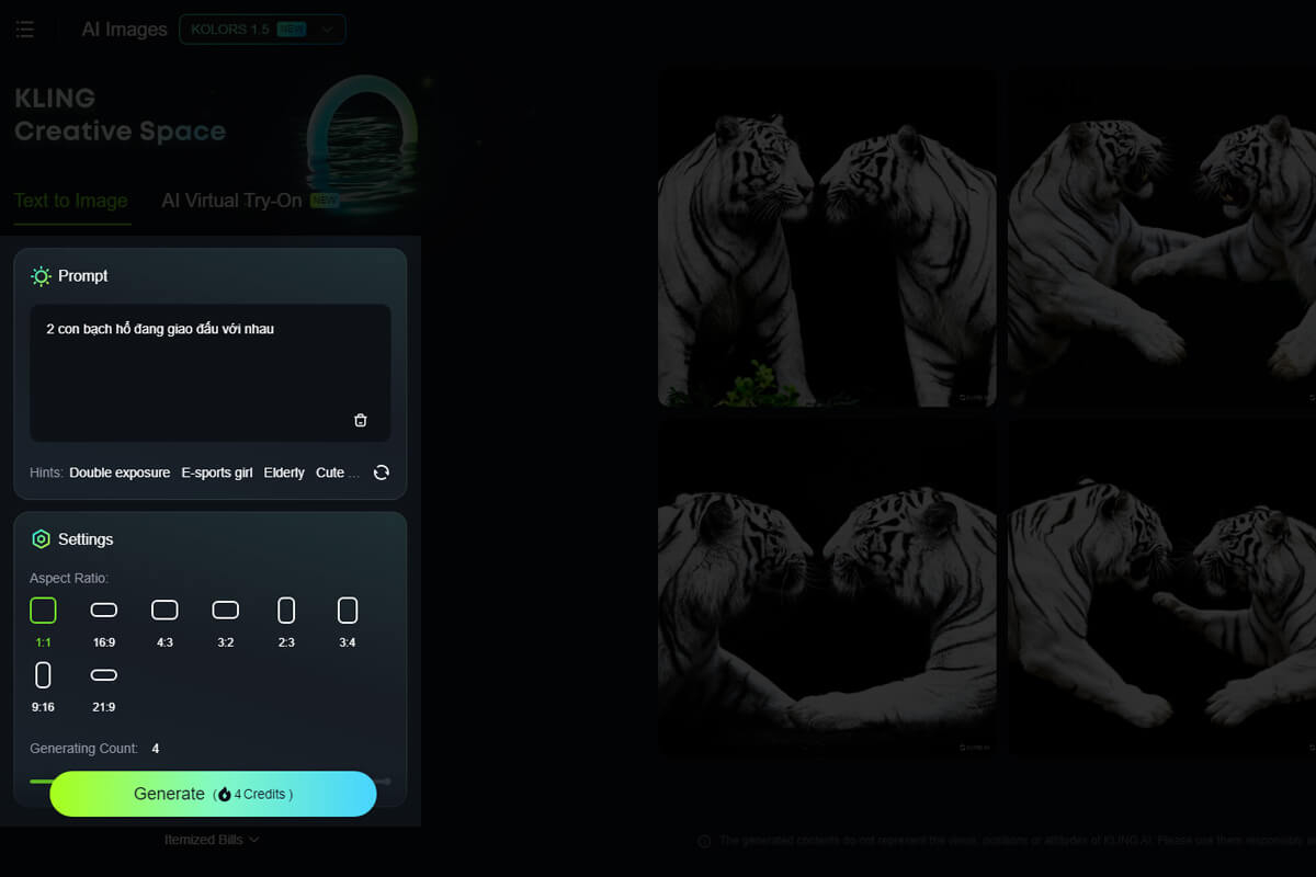 Cách chuyển văn bản thành ảnh bằng Kling AI, nhất định không nên bỏ lỡ - Hình 4 Cách chuyển văn bản thành ảnh bằng Kling AI - Hình 4
