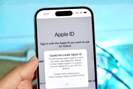 Cách khắc phục lỗi 'Không thể tạo tài khoản ID iCloud lúc này'