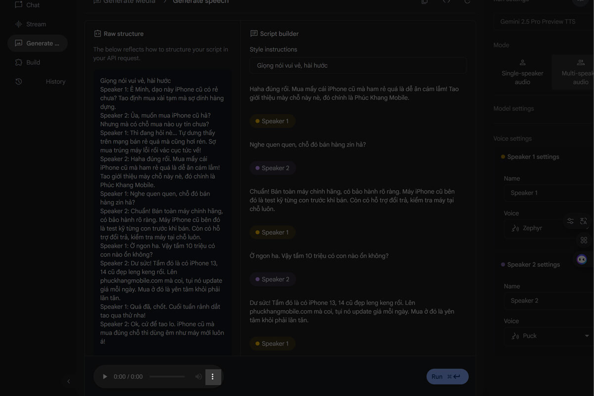 Cách tạo hội thoại giọng nói tiếng Việt chuẩn cho video và nội dung số - Hình 6 Cách tạo đoạn hội thoại bằng AI - Hình 6