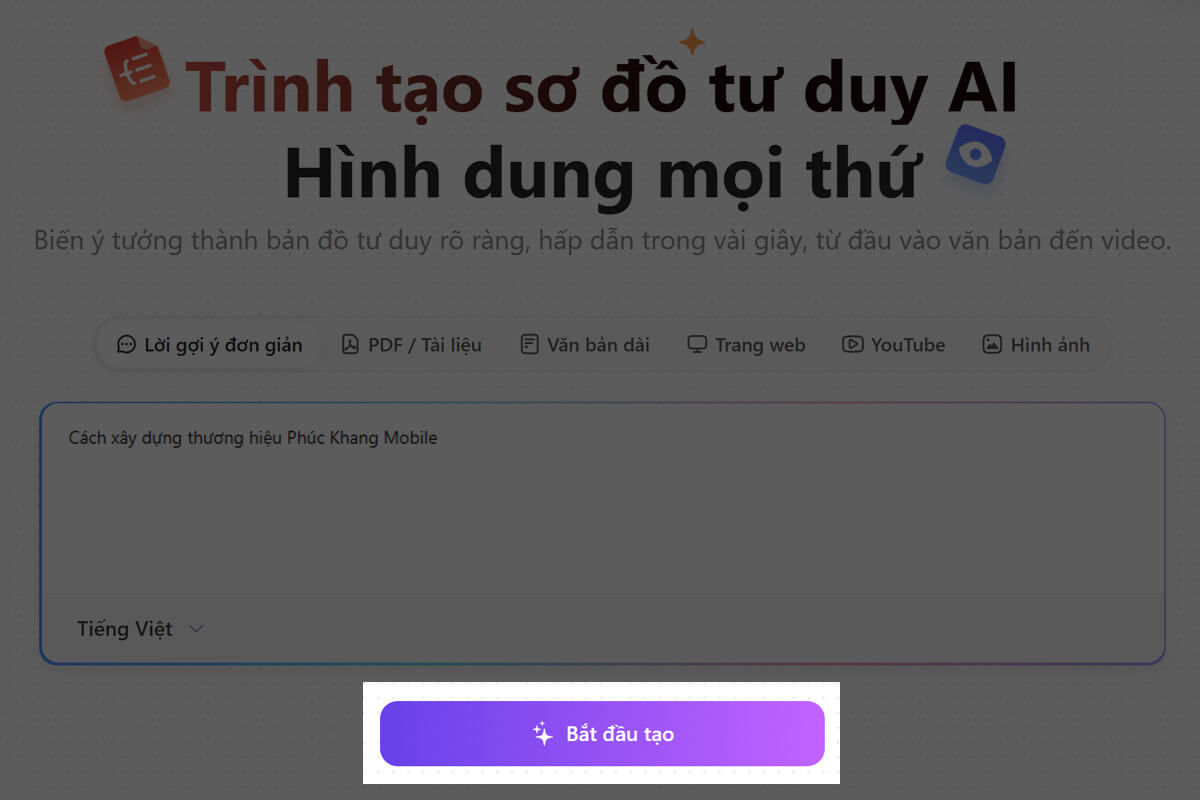 Cách tạo sơ đồ tư duy bằng AI đơn giản - nhanh chóng - hiệu quả - Hình 2 Cách tạo sơ đồ tư duy bằng AI - Hình 2