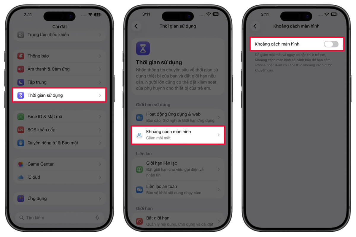Cách tắt cảnh báo iPhone quá gần trên iOS 26 Cách tắt cảnh báo iPhone quá gần