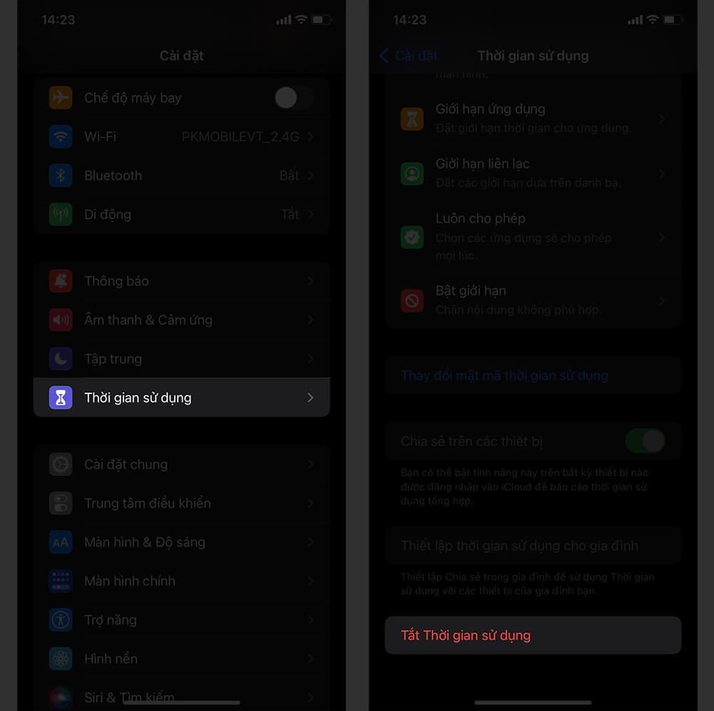 Cách tắt thời gian sử dụng trên iPhone - Hình 1