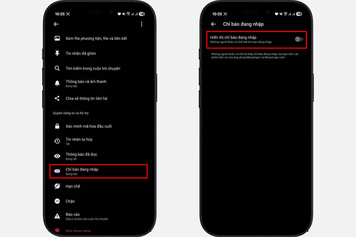 Cách tắt thông báo đang soạn tin trên Messenger - Hình 2