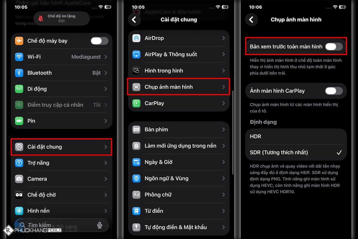 Cách tắt xem trước chụp màn hình trên iOS 26 để thao tác nhanh hơn - Hình 1 Cách tắt xem trước chụp màn hình - Hình 1