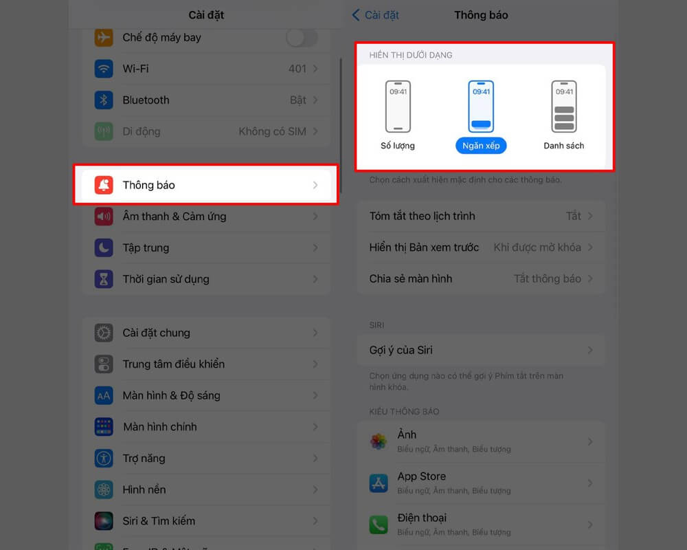 Cách thay đổi kiểu thông báo trên iPhone 14 series - Hình 1