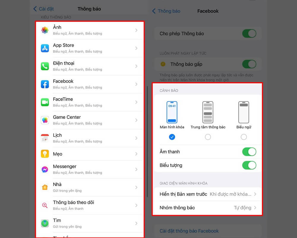 Cách thay đổi kiểu thông báo trên iPhone 14 series - Hình 2