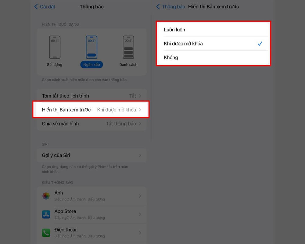 Cách thay đổi kiểu thông báo trên iPhone 14 series - Hình 3