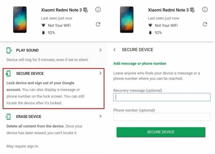 Bảo vệ/Khóa điện thoại Bảo vệ/Khóa điện thoại