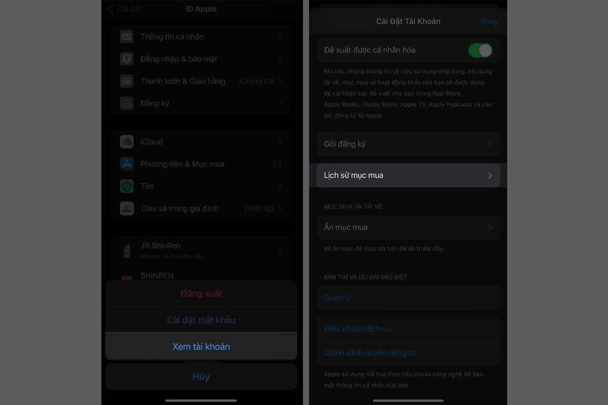 Hướng dẫn cách xem lại toàn bộ lịch sử mua hàng trên iPhone - Hình 2