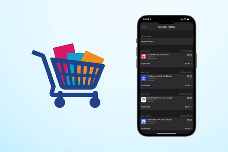 Hướng dẫn cách xem lại toàn bộ lịch sử mua hàng trên iPhone