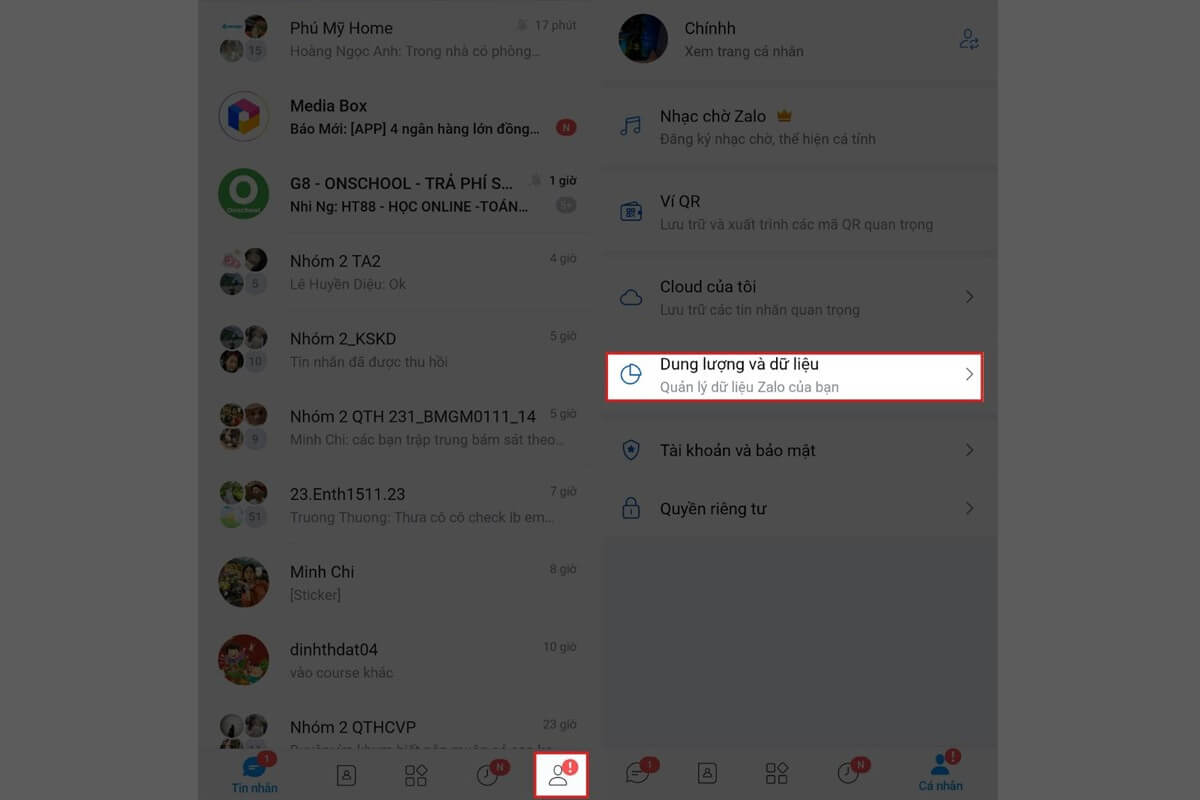 Cách xóa bộ nhớ đệm trên Zalo - Hình 1