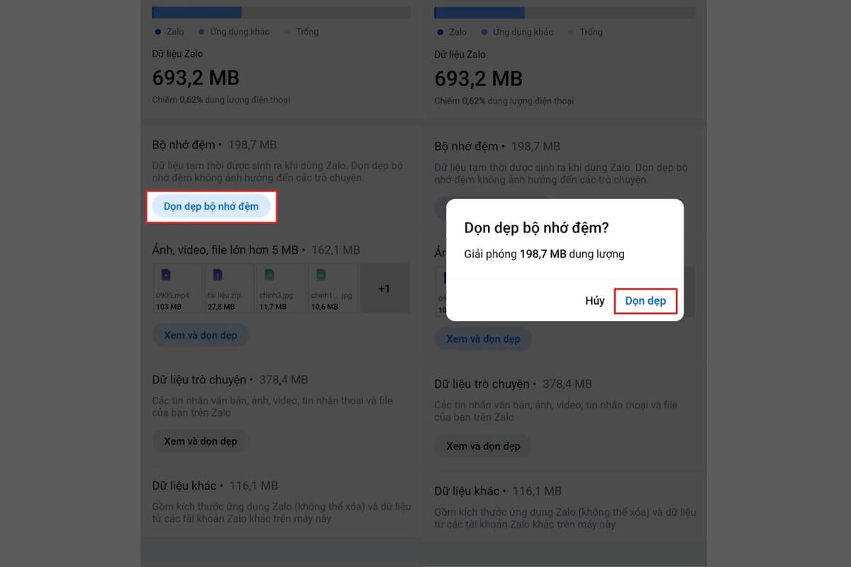 Cách xóa bộ nhớ đệm trên Zalo - Hình 2