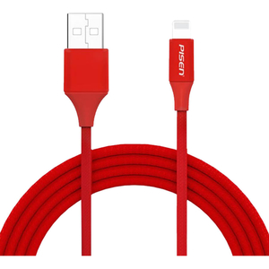 Cáp sạc PISEN Lightning 2.4A braided 1200mm - FAST, Pro