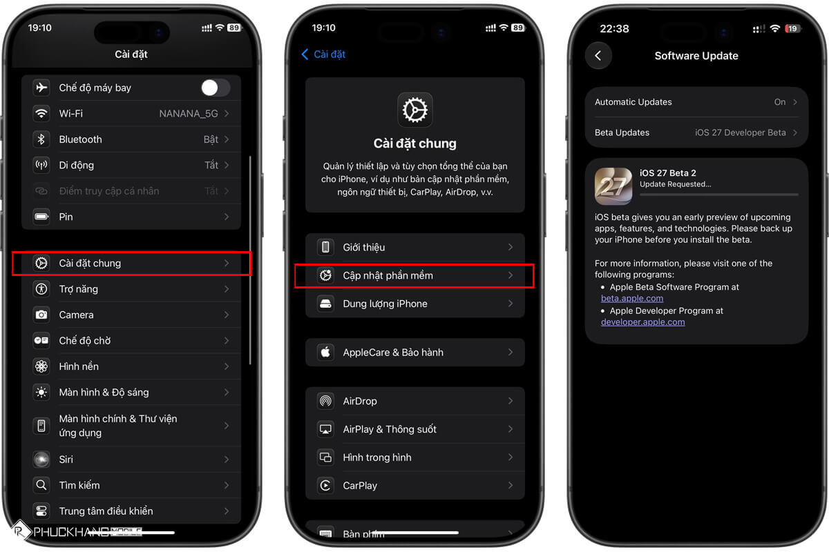 Cập nhật iOS 27 Cập nhật iOS 27