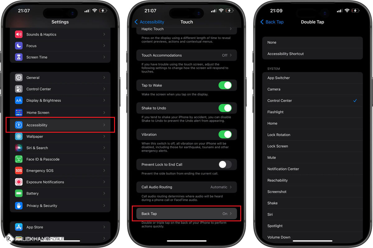 Nút vô hình trên mặt lưng iPhone