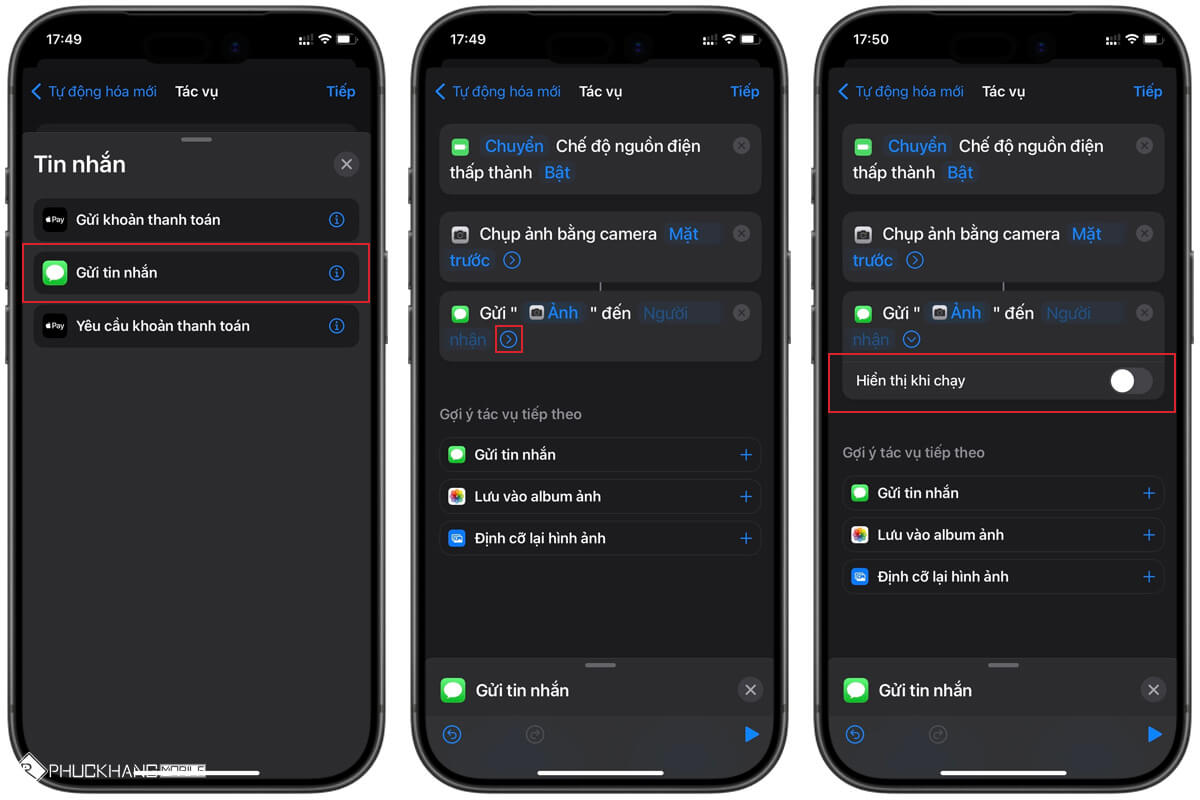 tự động hóa iPhone bằng Phím tắt
