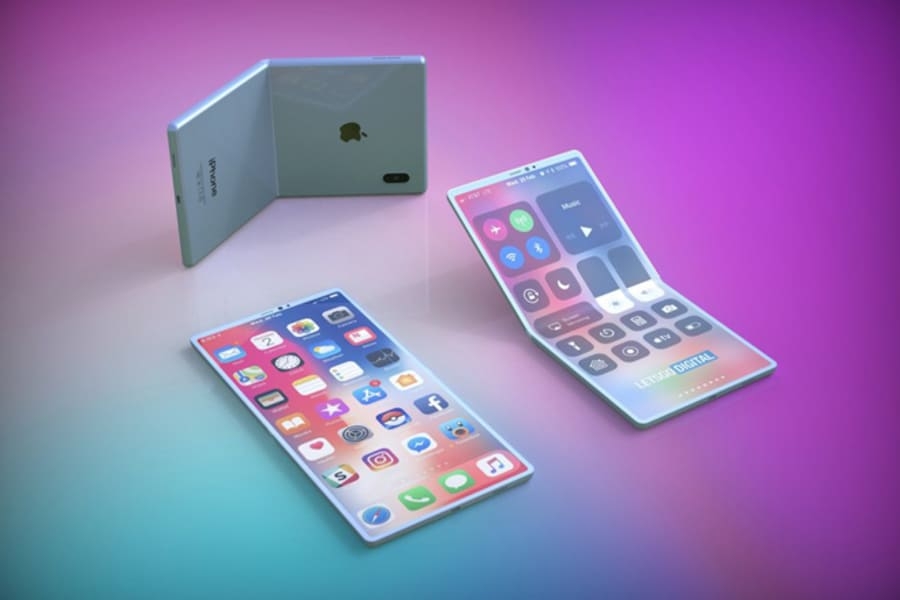 Ảnh concept smartphone màn hình gập của Apple. Ảnh concept smartphone màn hình gập của Apple.