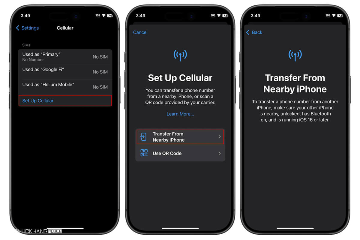Chuyển eSIM từ iPhone sang iPhone không cần QR Chuyển eSIM từ iPhone sang iPhone không cần QR