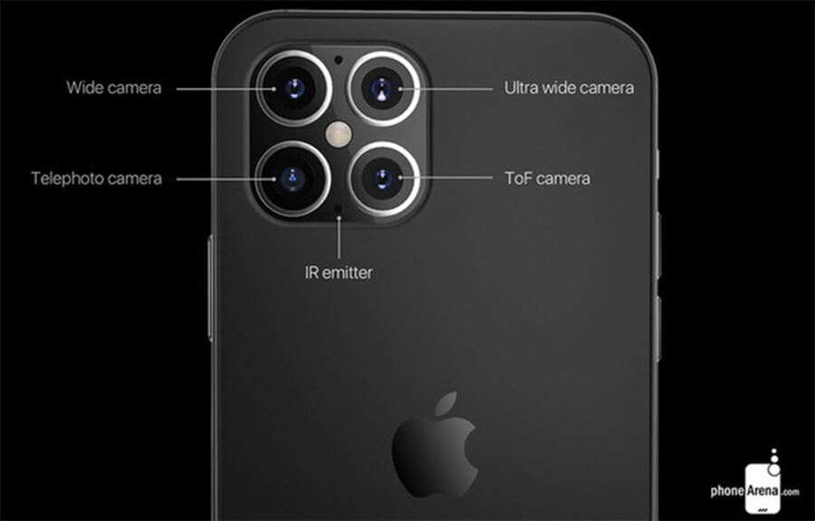 (Concept) iPhone 12 "cực chất" với thiết kế giống iPhone 4, 4 camera và "tai thỏ" - Hình 3