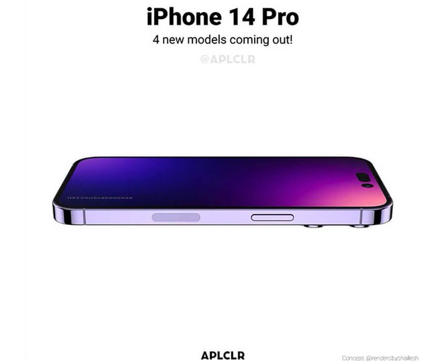 Chiêm ngưỡng concept iPhone 14 Pro trong  Concept iPhone 14 Pro màu tím - Hình 2