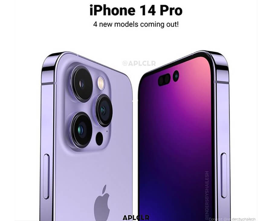 Chiêm ngưỡng concept iPhone 14 Pro trong  Concept iPhone 14 Pro màu tím - Hình 3