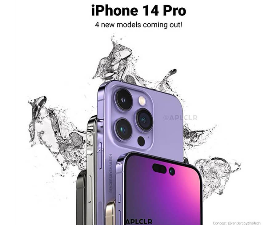 Chiêm ngưỡng concept iPhone 14 Pro trong  Concept iPhone 14 Pro màu tím - Hình 1