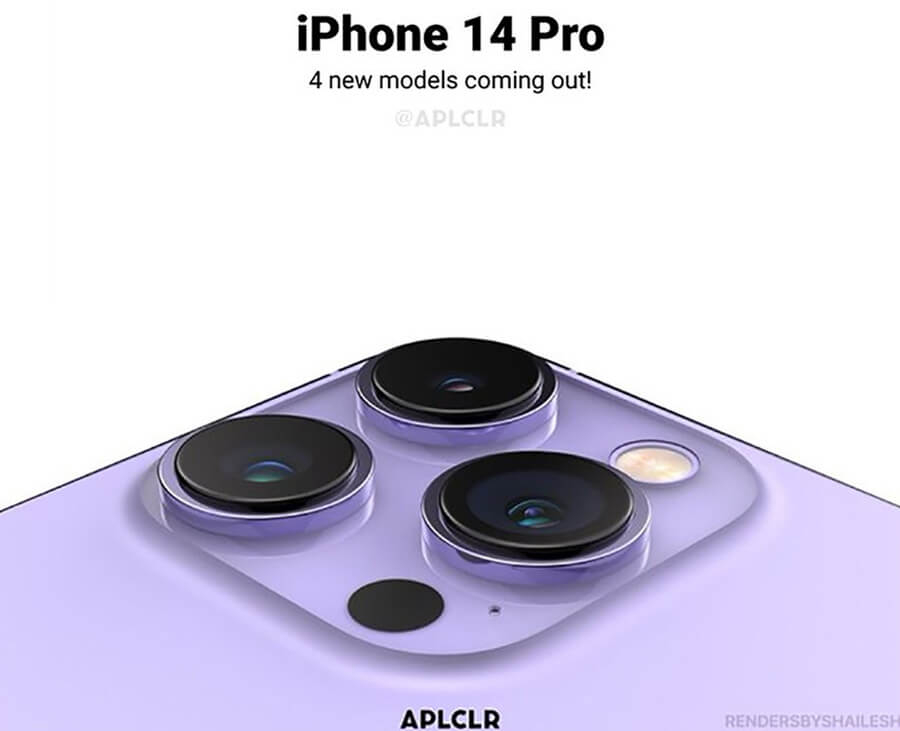 Chiêm ngưỡng concept iPhone 14 Pro trong  Concept iPhone 14 Pro màu tím - Hình 4