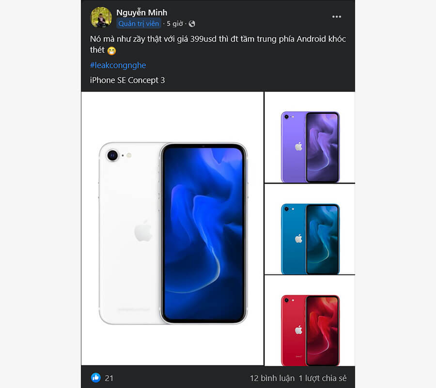 Concept iPhone SE 3 tiếp tục lộ diện với thiết kế vừa lạ vừa quen - Hình 1