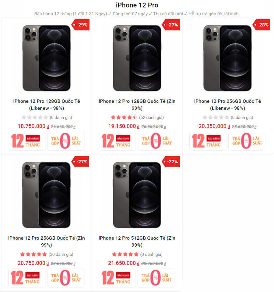 Cũ người mới ta: Sắm ngay iPhone 12 Pro cũ giá đang cực tốt, rẻ hơn máy mới đến 40% và BH 12 tháng - Hình 1 Cũ người mới ta: Sắm ngay iPhone 12 Pro cũ giá đang cực tốt, rẻ hơn máy mới đến 40% và BH 12 tháng - Hình 1