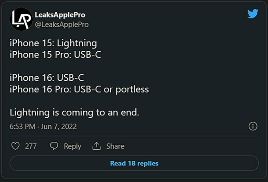 Đây sẽ là mẫu iPhone đầu tiên 'say bye' với cổng Lightning, mở đầu thời kỳ không cổng sạc