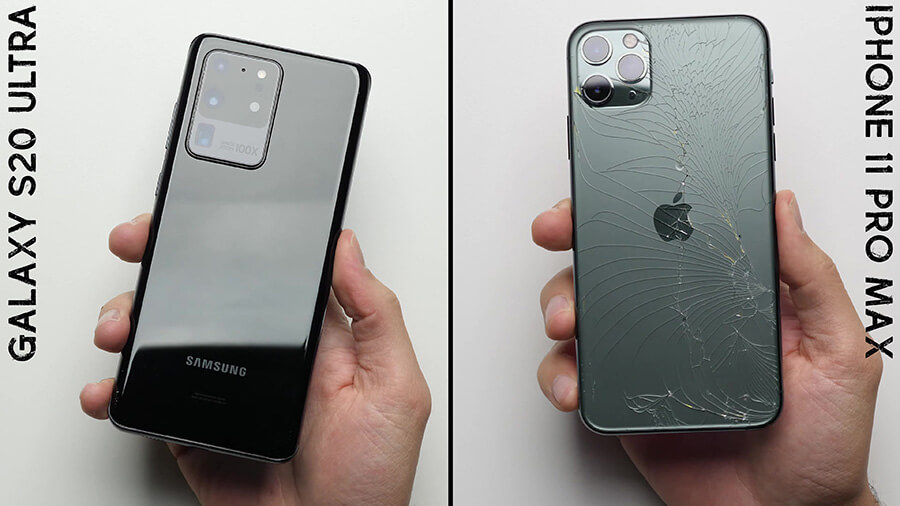 Đọ độ bền Samsung Galaxy S20 Ultra và iPhone 11 Pro Max với thử nghiệm thả rơi - Hình 1 Đọ độ bền Samsung Galaxy S20 Ultra và iPhone 11 Pro Max với thử nghiệm thả rơi - Hình 1