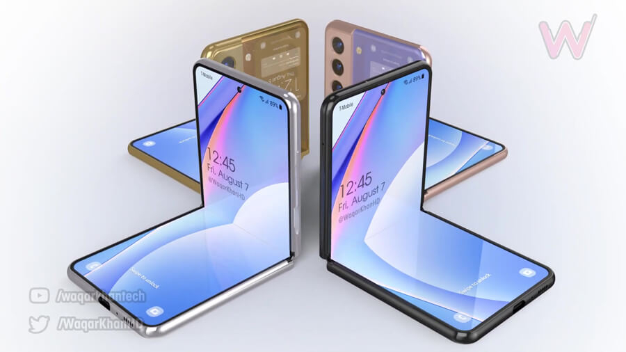 Galaxy Z Flip 3 cực đẹp trong concept mới, với màn hình phụ ở mặt sau và cụm camera hình 'chiếc lá' - Hình 1
