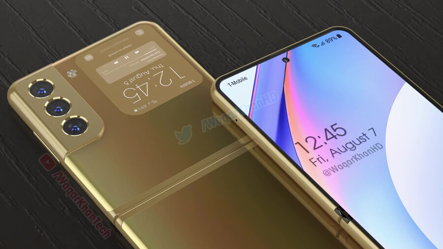 Galaxy Z Flip 3 cực đẹp trong concept mới, với màn hình phụ ở mặt sau và cụm camera hình 'chiếc lá' - Hình 2