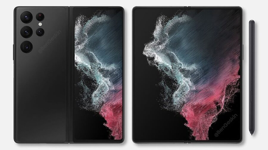 Galaxy Z Fold4 lộ ảnh render: Mặt lưng khá giống Samsung Galaxy S22 Ultra, đi kèm bút S-Pen Galaxy Z Fold4 lộ ảnh render: Mặt lưng khá giống Samsung Galaxy S22 Ultra, đi kèm bút S-Pen