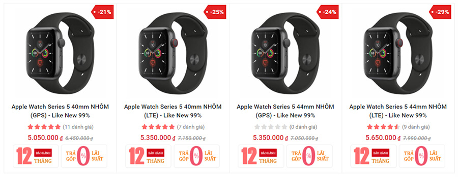 Mê Apple Watch nhất định không được bỏ qua những mẫu đồng hồ đang sale khủng này - Hình 3 Giá Apple Watch S5 cũ