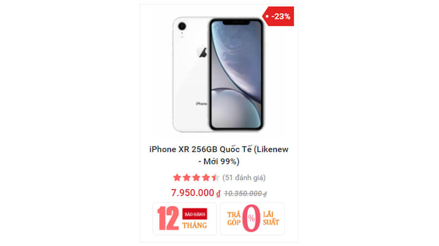 Cập nhật giá iPhone XR cũ mới nhất tháng 6, giá này mà không sắm còn đợi đến khi nào - Hình 3 Giá iPhone XR 256GB cũ