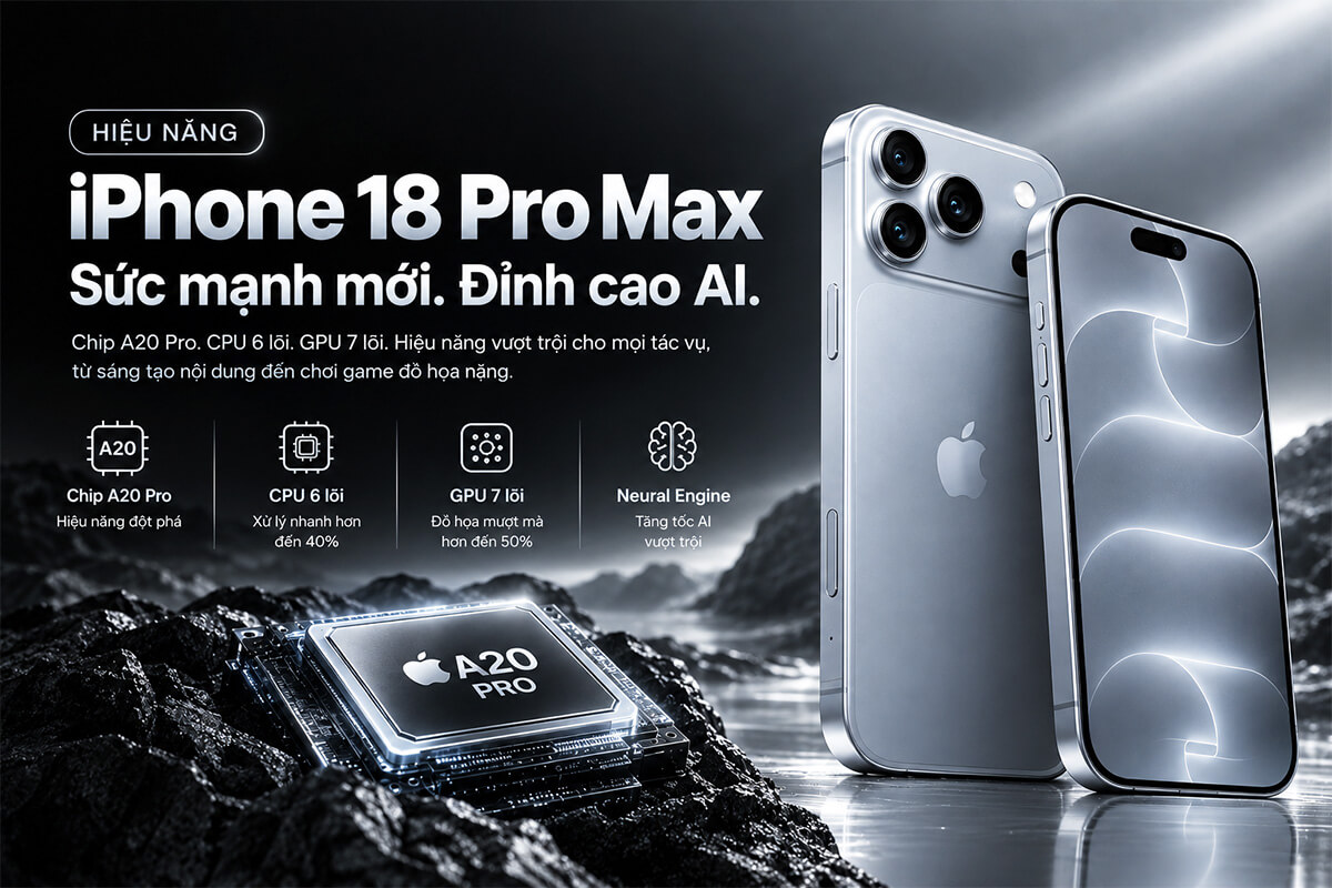 Hiệu năng iPhone 18 Pro Max Hiệu năng iPhone 18 Pro Max