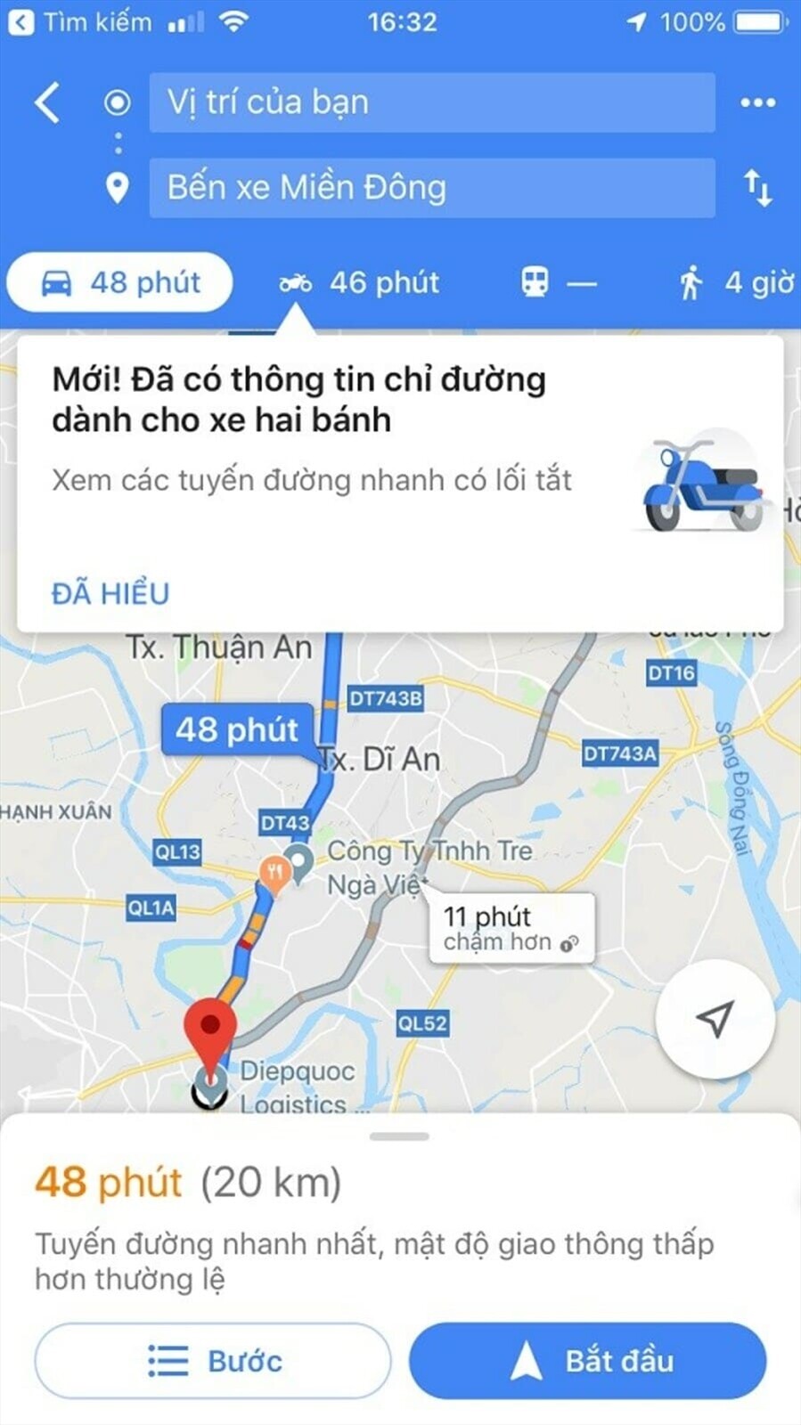 Hỗ trợ dẫn đường cho người đi xe máy đã có mặt trên Google Maps của iOS - Hình 1
