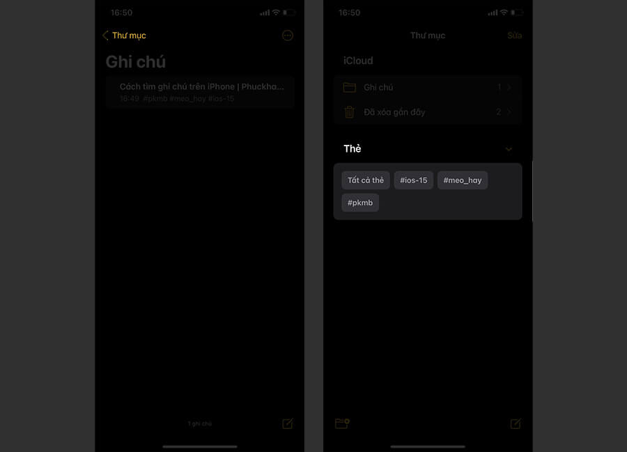 Hướng dẫn cách tìm ghi chú trên iPhone với thẻ Tags, một tính năng hay ho của iOS 15 - Hình 2 Hướng dẫn cách tìm ghi chú trên iPhone với thẻ Tags, một tính năng hay ho của iOS 15 - Hình 2