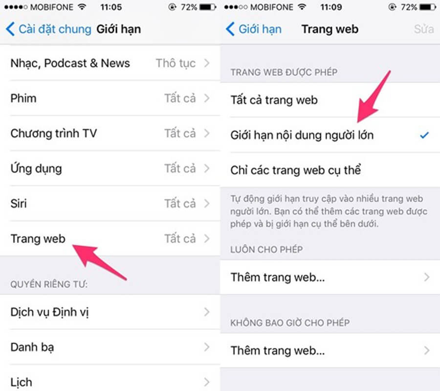 Hướng dẫn chặn các website khiêu dâm trên điện thoại - Hình 2 Hướng dẫn chặn các website khiêu dâm trên điện thoại - Hình 2