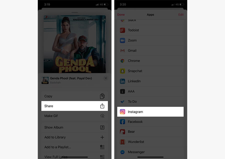 Hướng dẫn chia sẻ nhạc từ Apple Music lên Instagram Stories trên iOS 13 - Hình 2