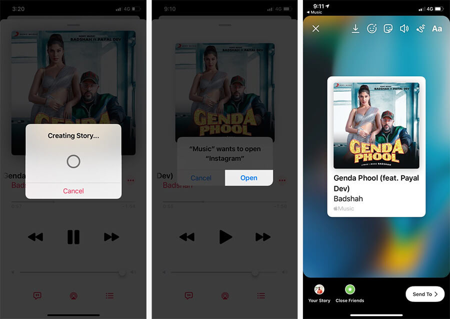 Hướng dẫn chia sẻ nhạc từ Apple Music lên Instagram Stories trên iOS 13 - Hình 3