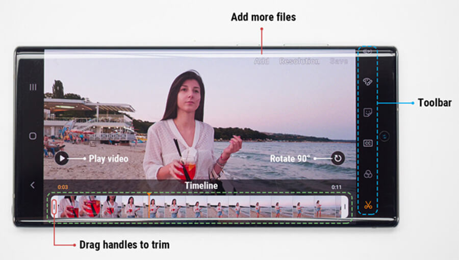 Hướng dẫn chỉnh sửa video trên Samsung Galaxy Note 10 - Hình 1