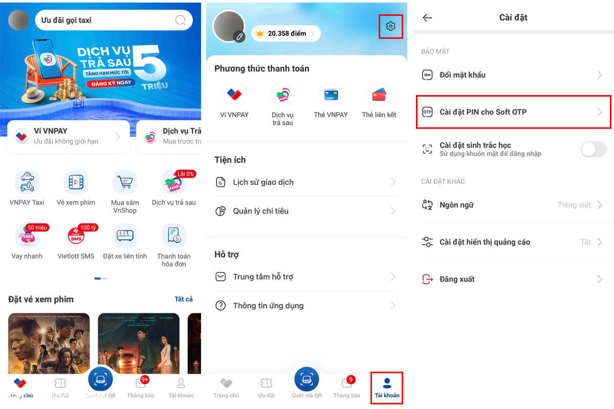 Hướng dẫn cài đặt mã PIN cho Soft OTP - Hình 1 Hướng dẫn cài đặt mã PIN VNPAY